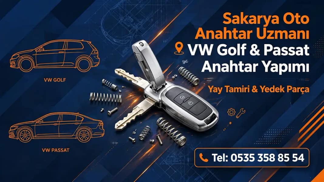 Sakarya VW Golf & Passat Sustalı Anahtar Yapımı | Kronik Yay Tamiri