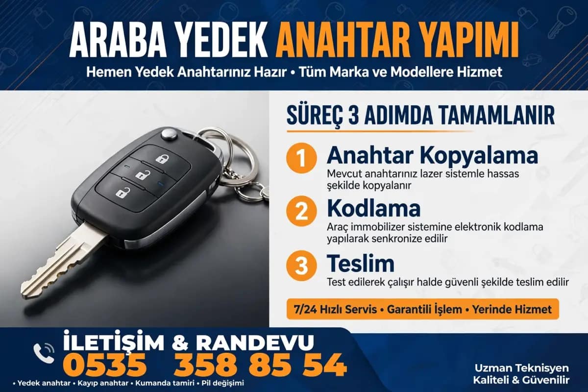Semerciler Oto Çilingir ve Anahtar Kopyalama Semerciler mahallesinde mobil araçta araç kapısının açılması ve oto anahtar kesimi